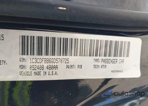 2016 Dodge Dart Sxt from USA, damaged, VIN 1C3CDFBB6GD570725